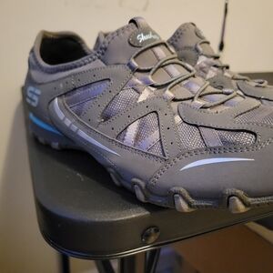 Skechers Womens Gray Athletic Shoes